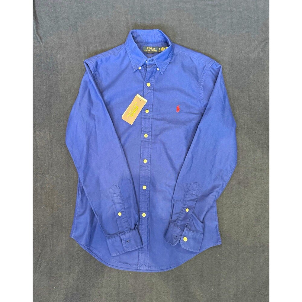 Polo Ralph Lauren Men’s Oxford Shirt Slim Fit S Blue Button-Down Long Sleeve
